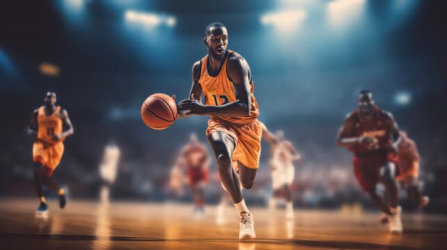 Indoor basketball court